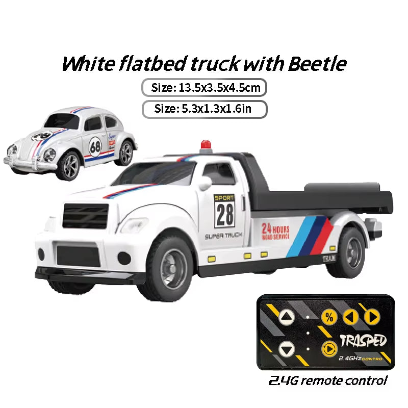 Children'S Remote Control Car Pickup Trailer Set Alloy Toy Car Children'S Wholesale 1:64 Speed Mini Remote Control Car Toy