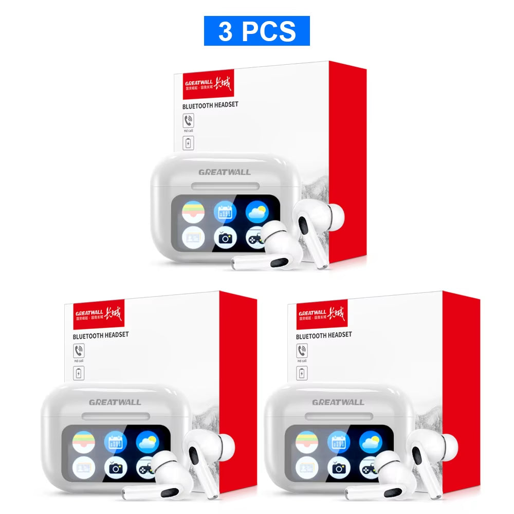 Original  TWS Wireless Bluetooth Earphones Earbuds Smart LCD Touch Screen Hifi Stereo Sound Headphones HD Call with APP