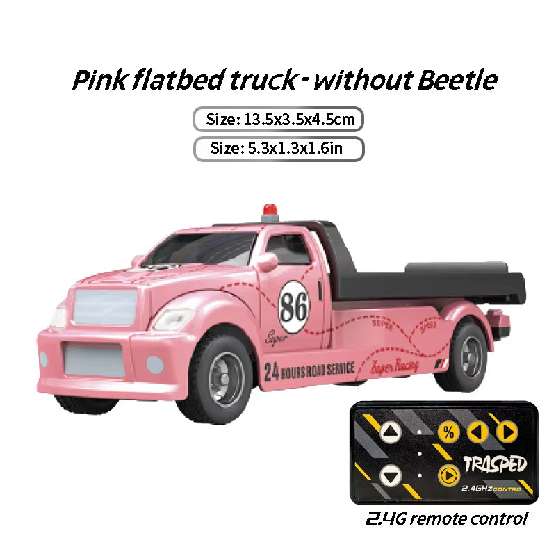 Children'S Remote Control Car Pickup Trailer Set Alloy Toy Car Children'S Wholesale 1:64 Speed Mini Remote Control Car Toy