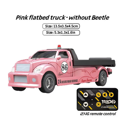 Children'S Remote Control Car Pickup Trailer Set Alloy Toy Car Children'S Wholesale 1:64 Speed Mini Remote Control Car Toy