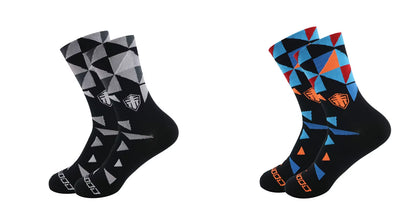 Pairs anti Slip Seamless Cycling Socks Integral Moulding High-Tech Bike Sock Compression Bicycle Outdoor Running Sport Socks