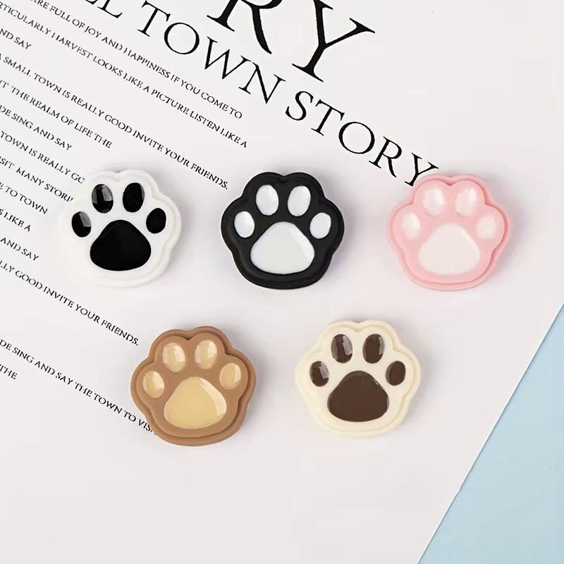 5Pcs Set of Colorful Cat Paw Refrigerator Magnets - Durable, Waterproof & Perfect for Holding Notes - Ideal for Kitchen