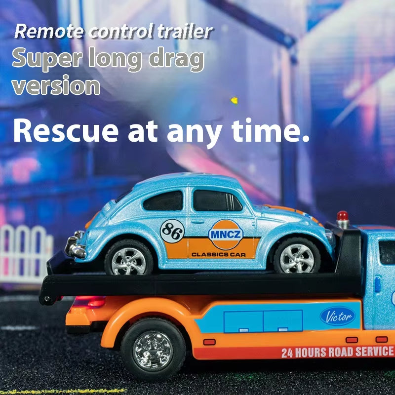 Children'S Remote Control Car Pickup Trailer Set Alloy Toy Car Children'S Wholesale 1:64 Speed Mini Remote Control Car Toy
