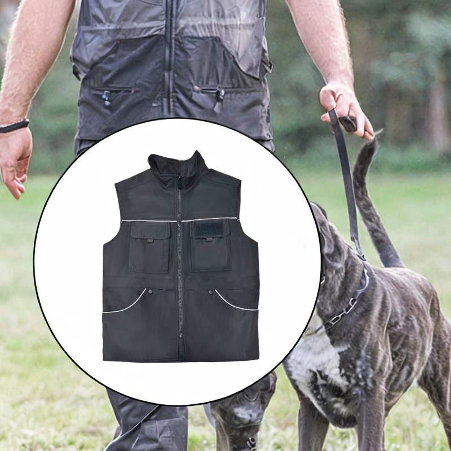 Dog Training Vest for Pet Agility Obedience Dog Trainer Workwear Vest Bite Tugging Protective Jacket with Pocket for Men Women