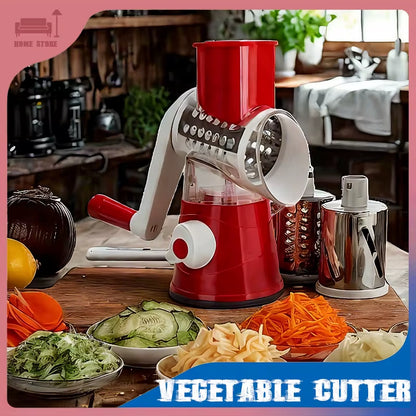 Roller Vegetable Cutter Multifunctional Hand Crank Home Kitchen Shredder 3 in 1 Potato Vegetable Slicer Kitchen Cooking Tools