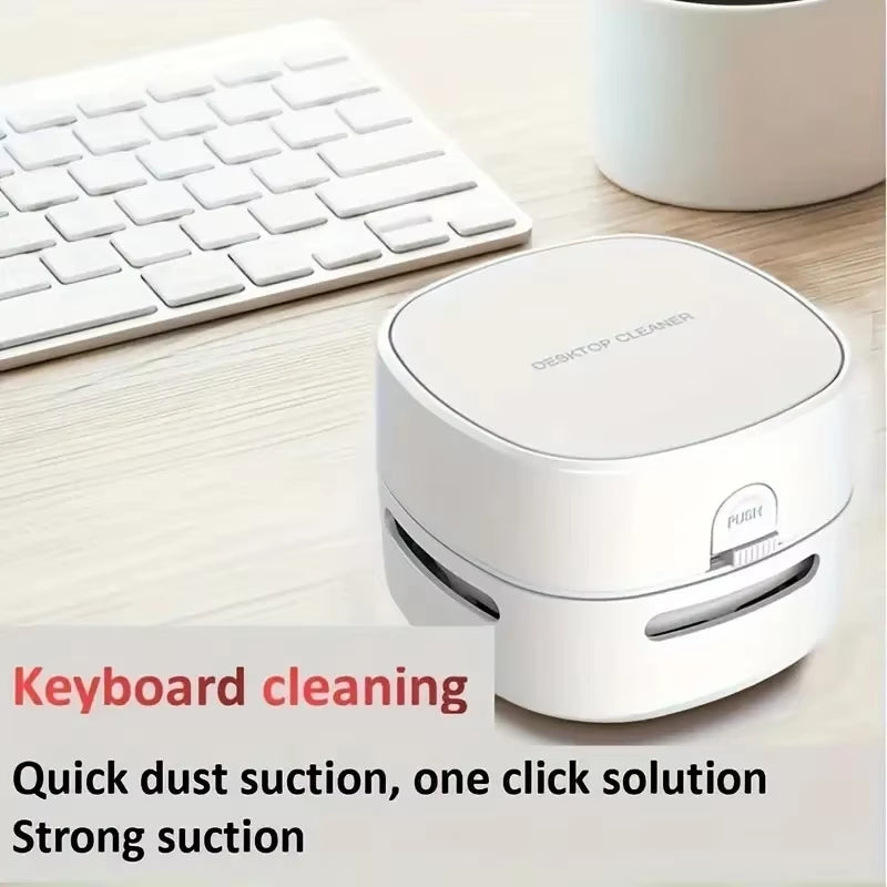 Portable Mini Desk Vacuum Cleaner Mini Vacuum for Desk Table Dust Catcher Car for Home Office Table Sweeper Desktop Cleaner