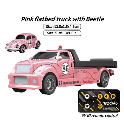 Children'S Remote Control Car Pickup Trailer Set Alloy Toy Car Children'S Wholesale 1:64 Speed Mini Remote Control Car Toy
