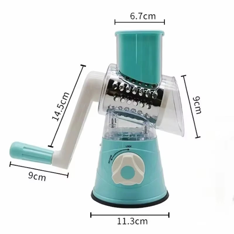 Roller Vegetable Cutter Multifunctional Hand Crank Home Kitchen Shredder 3 in 1 Potato Vegetable Slicer Kitchen Cooking Tools