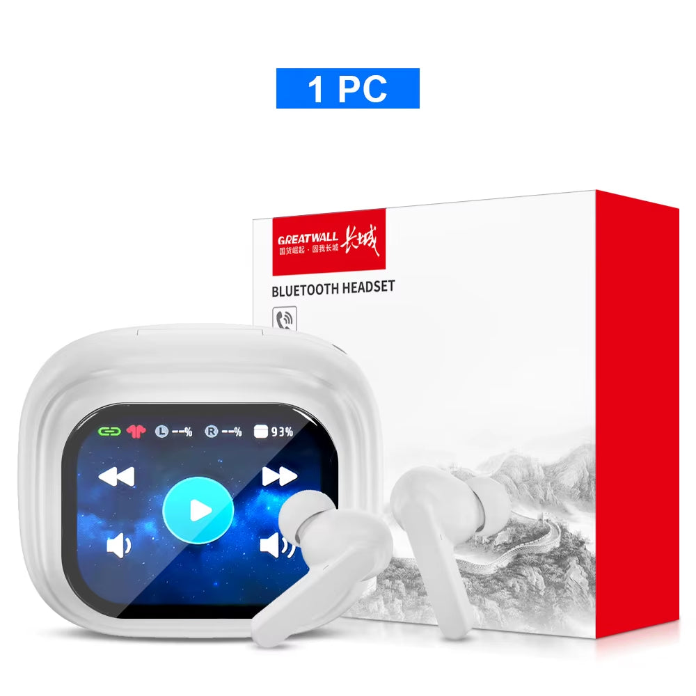 Original  TWS Wireless Bluetooth Earphones Earbuds Smart LCD Touch Screen Hifi Stereo Sound Headphones HD Call with APP