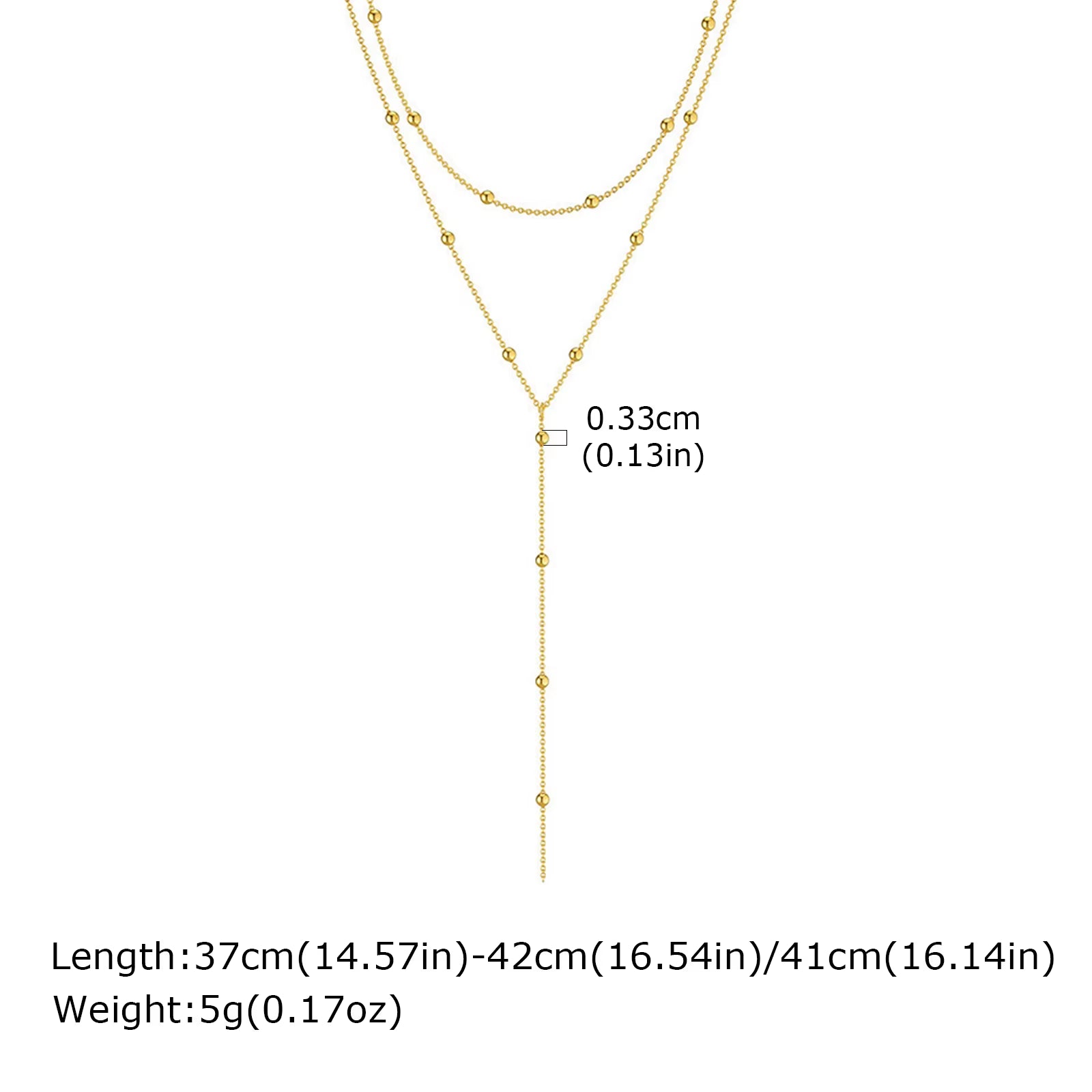2024 Stainless Steel Lip Chain,Double Layered Fringe Necklace,Gold Color Chaoker Fashion Jewelry Long Neckalce Sets for Women