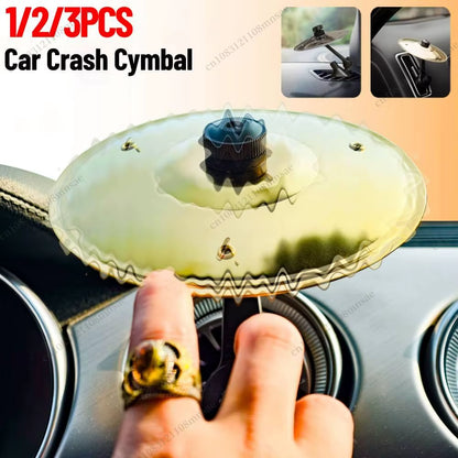 1/2/3PCS Hand-Shooting Car Crash Cymbal Universal Auto Air Ventilation Port Clip-On Mini Drum Cymbals for All Types of Vehicles