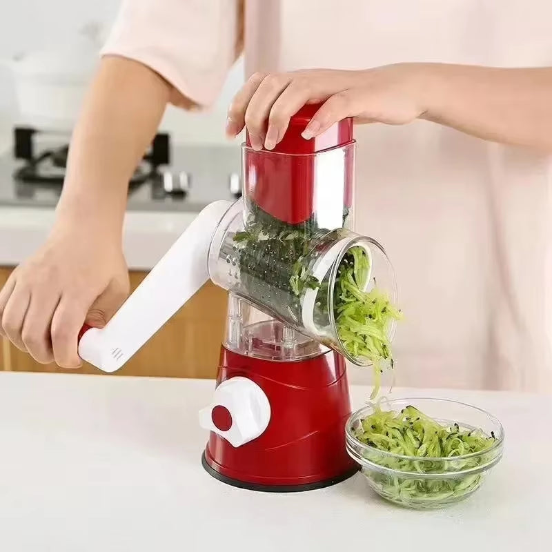 Roller Vegetable Cutter Multifunctional Hand Crank Home Kitchen Shredder 3 in 1 Potato Vegetable Slicer Kitchen Cooking Tools