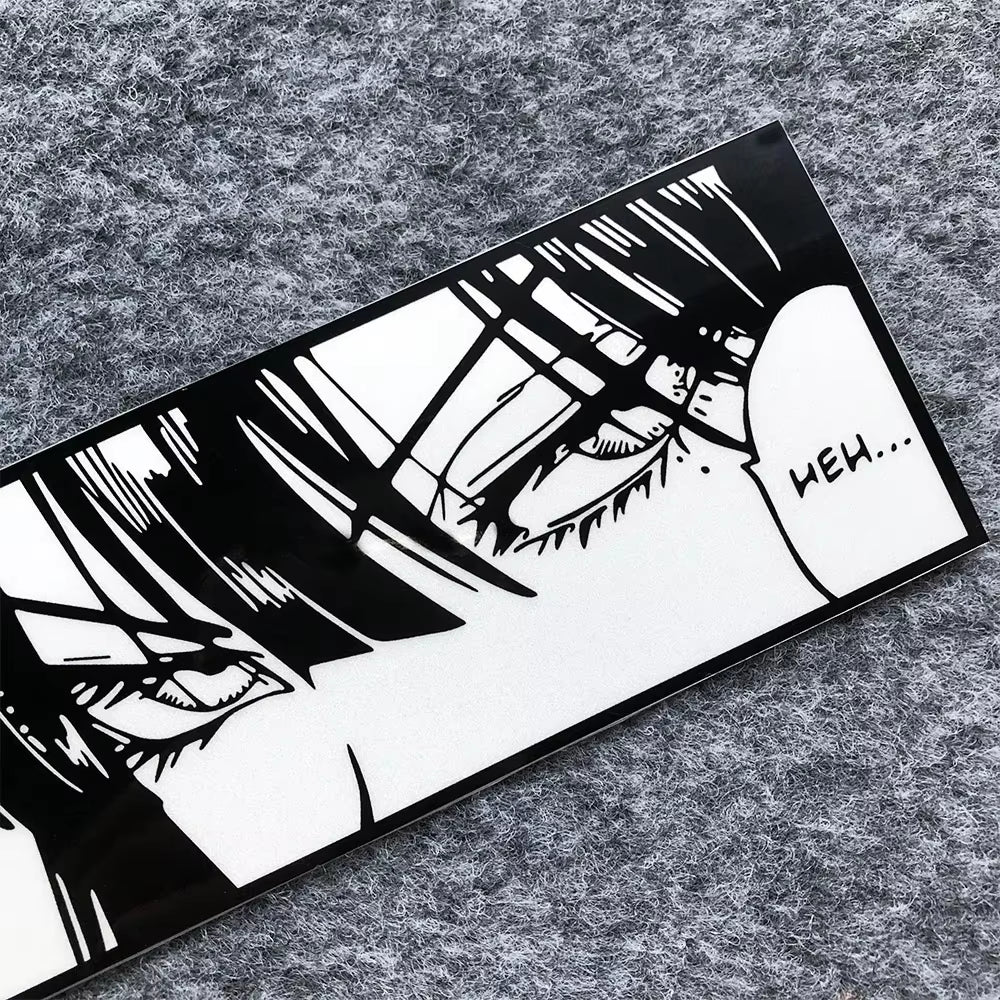 JDM Anime Girl Eyes Gaze Motorcycle Stickers Waterproof Moto Bike Helmet Side Panels Fuel Tank Fairing Vinyl Decals Accessories