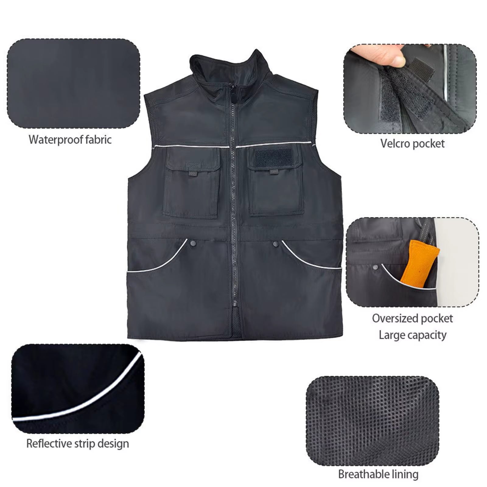 Dog Training Vest for Pet Agility Obedience Dog Trainer Workwear Vest Bite Tugging Protective Jacket with Pocket for Men Women