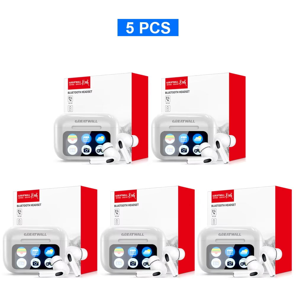 Original  TWS Wireless Bluetooth Earphones Earbuds Smart LCD Touch Screen Hifi Stereo Sound Headphones HD Call with APP