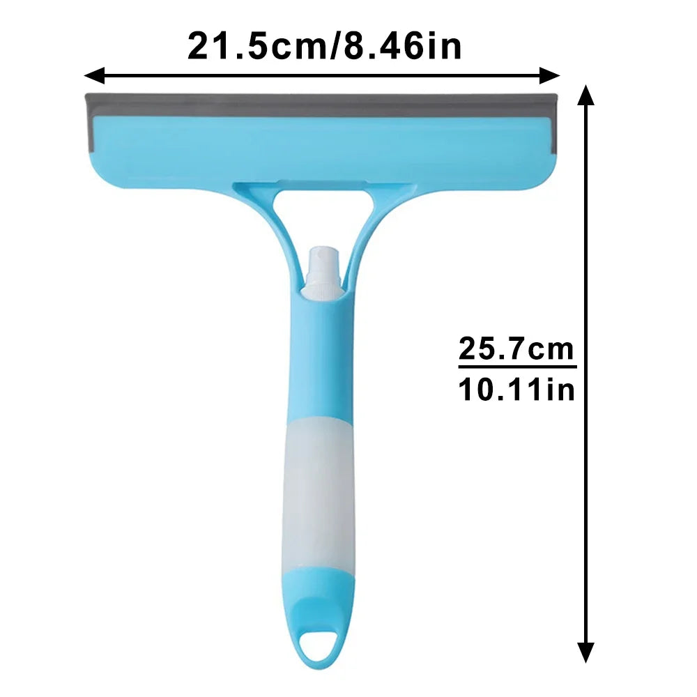 3-in-1 Window & Glass Cleaning Squeegee – Spray, Scrub, Wipe