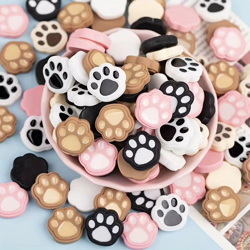 5Pcs Set of Colorful Cat Paw Refrigerator Magnets - Durable, Waterproof & Perfect for Holding Notes - Ideal for Kitchen