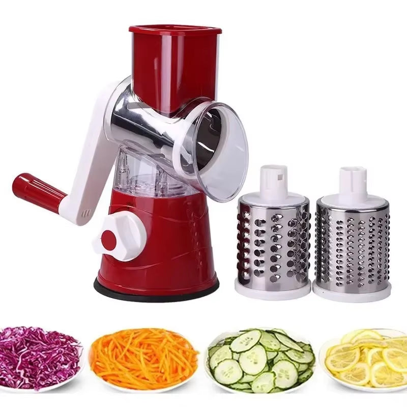 Roller Vegetable Cutter Multifunctional Hand Crank Home Kitchen Shredder 3 in 1 Potato Vegetable Slicer Kitchen Cooking Tools