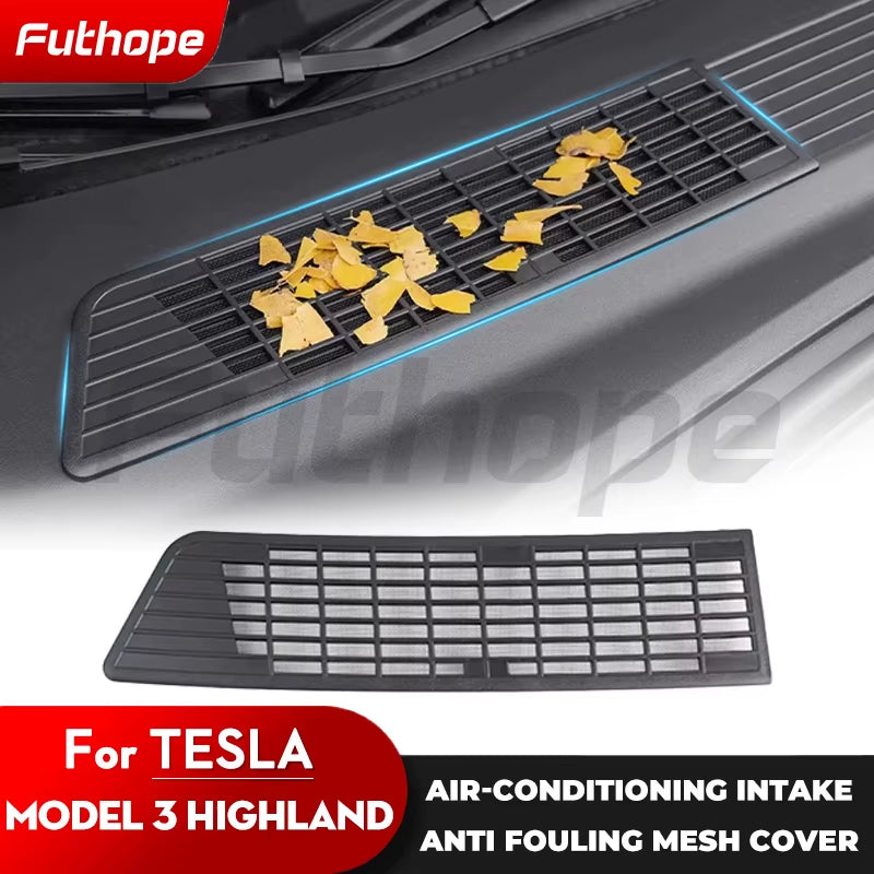 Air Inlet Protective for Tesla Model 3 Highland Anti-Insect Anti-Fouling Front Cover Air-Conditioning Cover