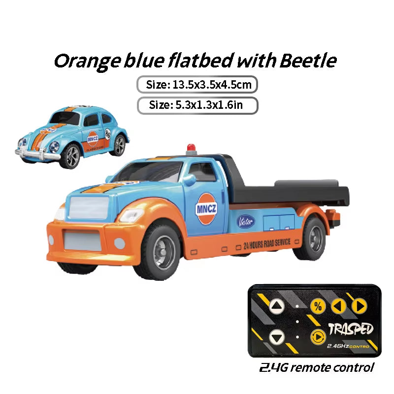 Children'S Remote Control Car Pickup Trailer Set Alloy Toy Car Children'S Wholesale 1:64 Speed Mini Remote Control Car Toy