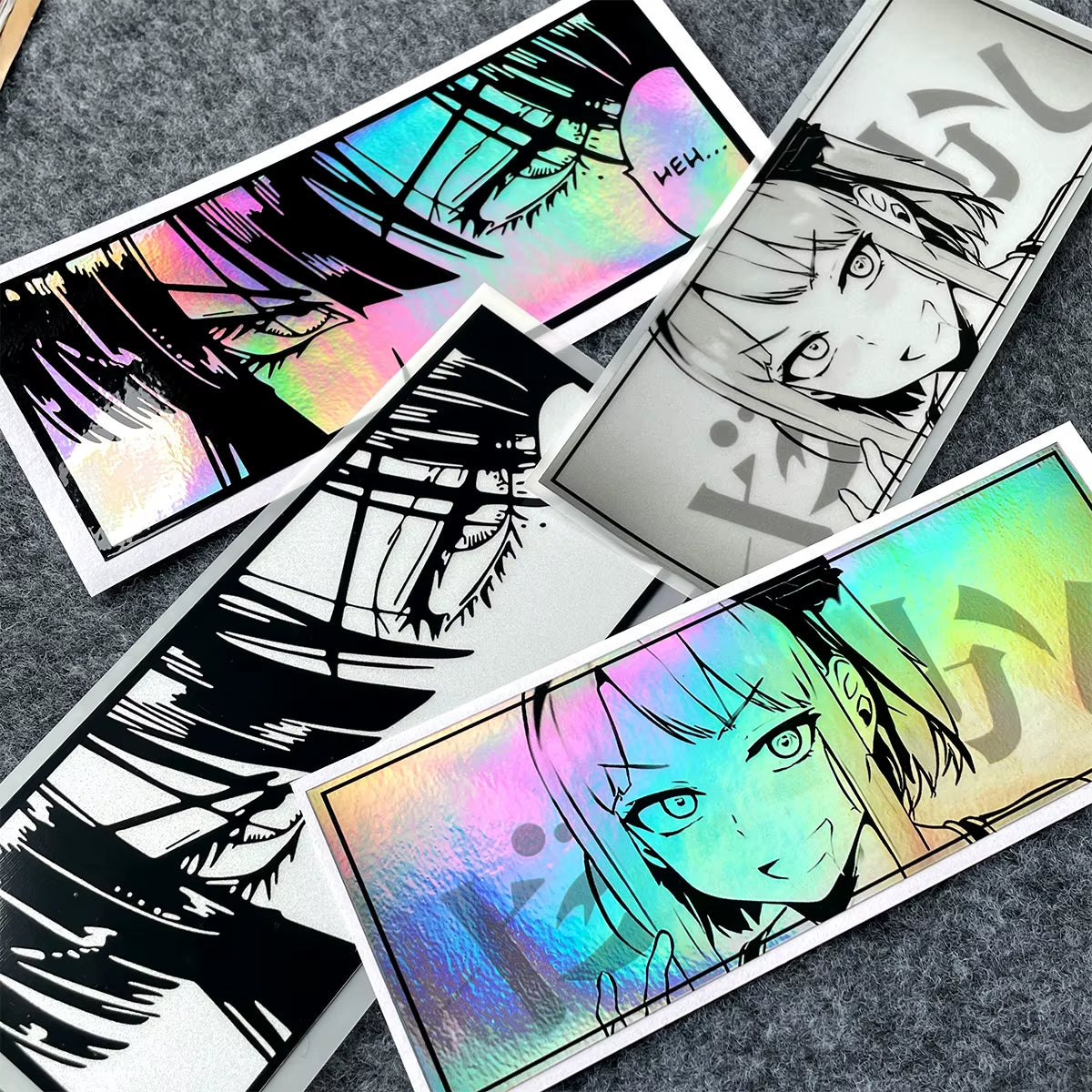 JDM Anime Girl Eyes Gaze Motorcycle Stickers Waterproof Moto Bike Helmet Side Panels Fuel Tank Fairing Vinyl Decals Accessories