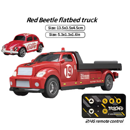 Children'S Remote Control Car Pickup Trailer Set Alloy Toy Car Children'S Wholesale 1:64 Speed Mini Remote Control Car Toy