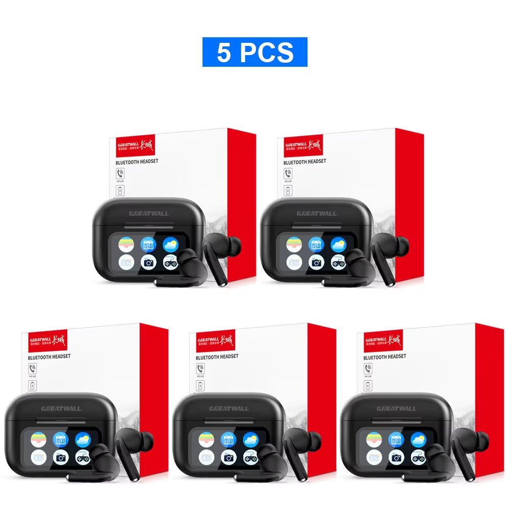 Original  TWS Wireless Bluetooth Earphones Earbuds Smart LCD Touch Screen Hifi Stereo Sound Headphones HD Call with APP