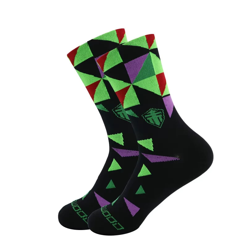 Pairs anti Slip Seamless Cycling Socks Integral Moulding High-Tech Bike Sock Compression Bicycle Outdoor Running Sport Socks