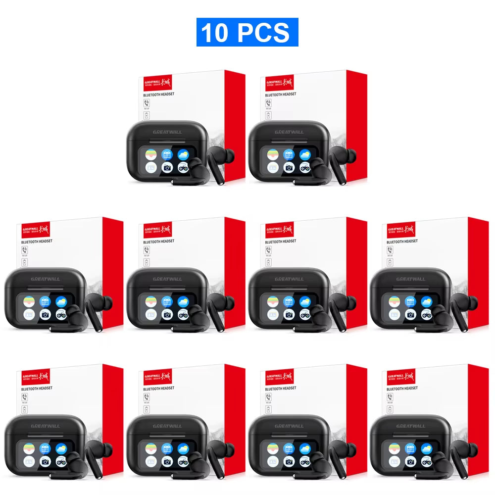 Original  TWS Wireless Bluetooth Earphones Earbuds Smart LCD Touch Screen Hifi Stereo Sound Headphones HD Call with APP