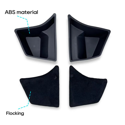 For Tesla Model 3+ Highland 2024 Rear Trunk Side ABS Storage Box with Flocking Lids