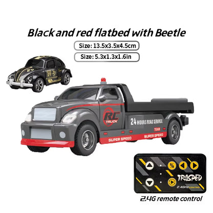 Children'S Remote Control Car Pickup Trailer Set Alloy Toy Car Children'S Wholesale 1:64 Speed Mini Remote Control Car Toy