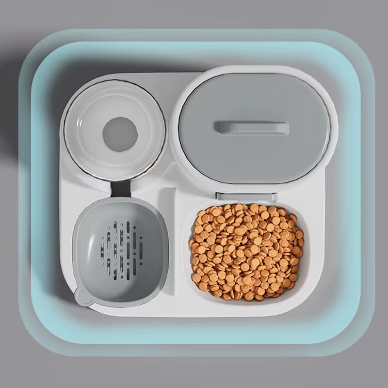 Cat Feeding Water Feeder Dog Bowl Cat Bowl Smooth Food and Water Supply Two-In-One Water Dispenser Cat Bowl Pet Supplies