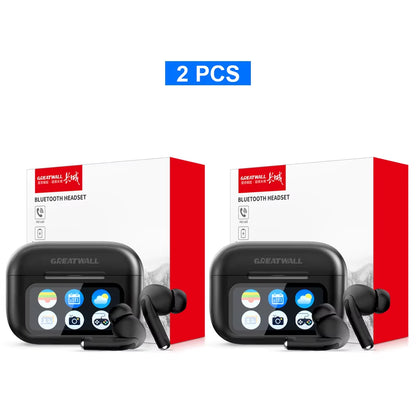 Original  TWS Wireless Bluetooth Earphones Earbuds Smart LCD Touch Screen Hifi Stereo Sound Headphones HD Call with APP