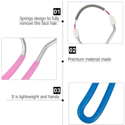 Facial Epilator for Women, Remove Unwanted Hair on Upper Lip, Chin, Face, Portable Handheld Spring Roller Epilator for Smooth Sk