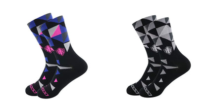 Pairs anti Slip Seamless Cycling Socks Integral Moulding High-Tech Bike Sock Compression Bicycle Outdoor Running Sport Socks