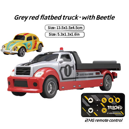 Children'S Remote Control Car Pickup Trailer Set Alloy Toy Car Children'S Wholesale 1:64 Speed Mini Remote Control Car Toy