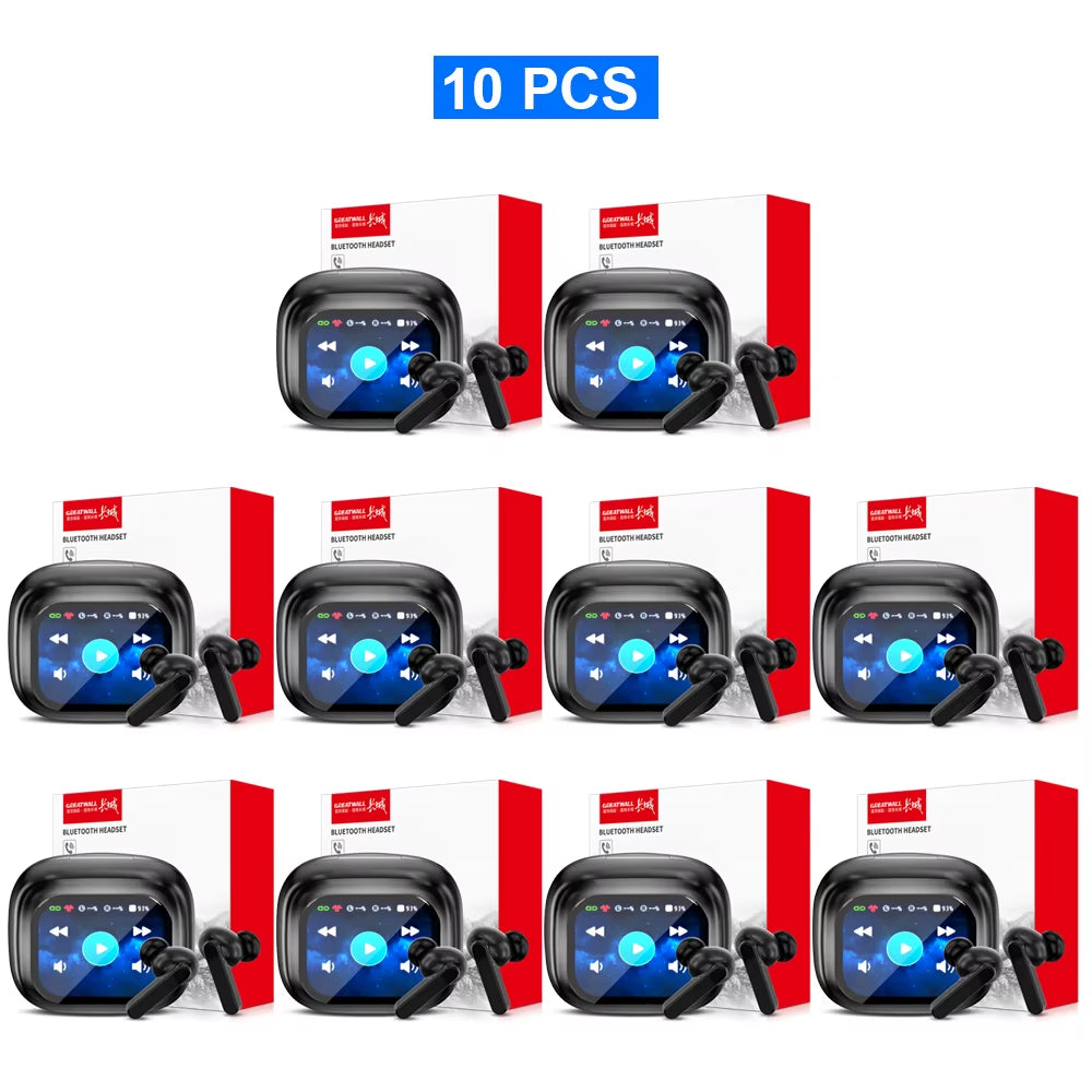 Original  TWS Wireless Bluetooth Earphones Earbuds Smart LCD Touch Screen Hifi Stereo Sound Headphones HD Call with APP