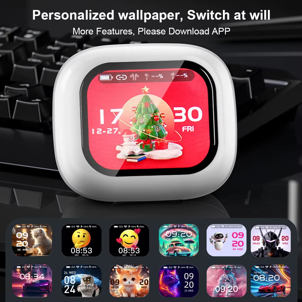 Original  TWS Wireless Bluetooth Earphones Earbuds Smart LCD Touch Screen Hifi Stereo Sound Headphones HD Call with APP