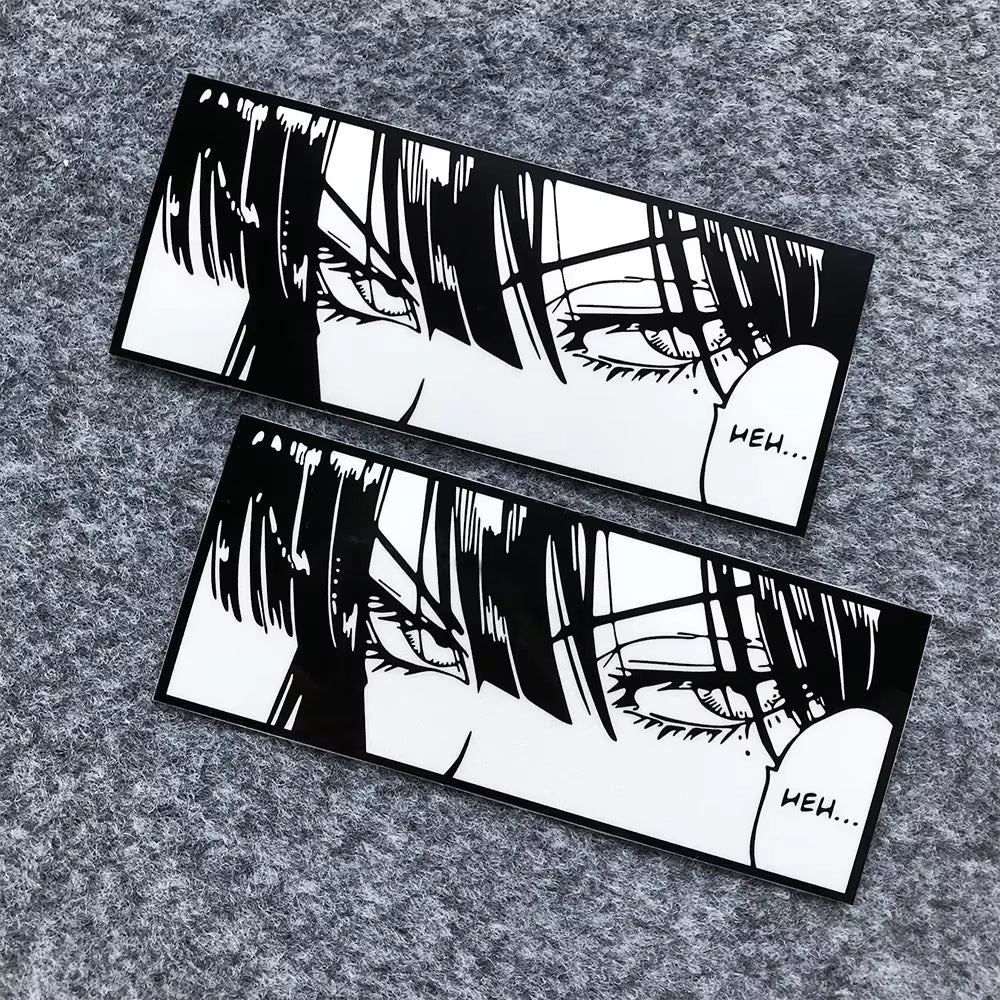 JDM Anime Girl Eyes Gaze Motorcycle Stickers Waterproof Moto Bike Helmet Side Panels Fuel Tank Fairing Vinyl Decals Accessories